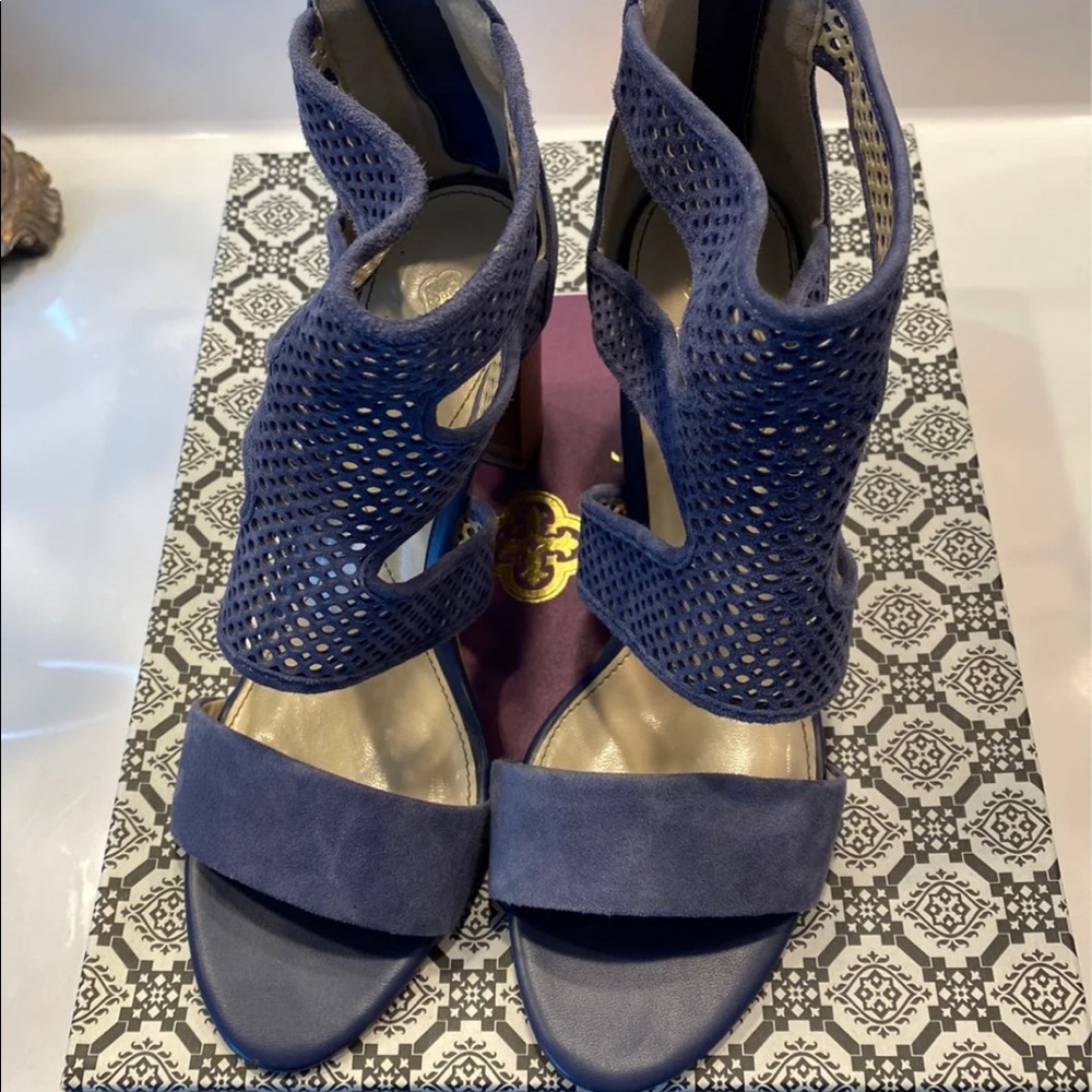 Isola Blue Suede Heels